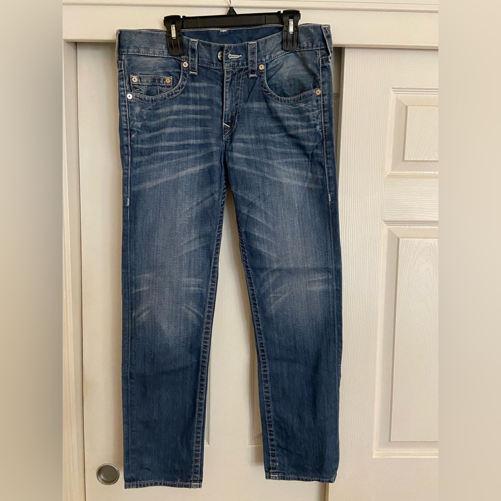 TRUE RELIGION SKINNY 34x30 FADED BLUE
